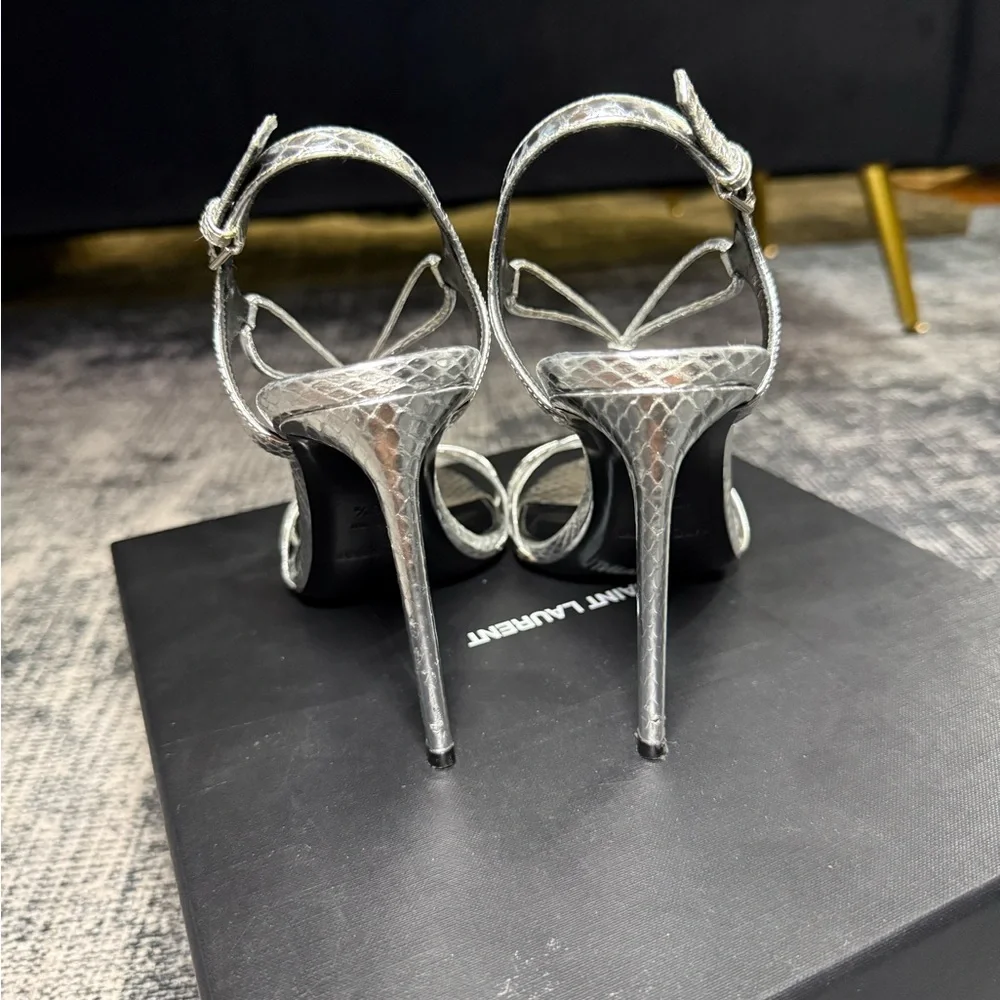 Saint Laurent Robin 105 Lace Sandal - Picture 5 of 9